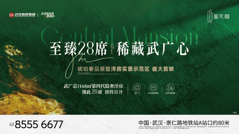 时光凝珀，樾序中心！武汉城建·天樾四代洋房实景树模区盛大首映